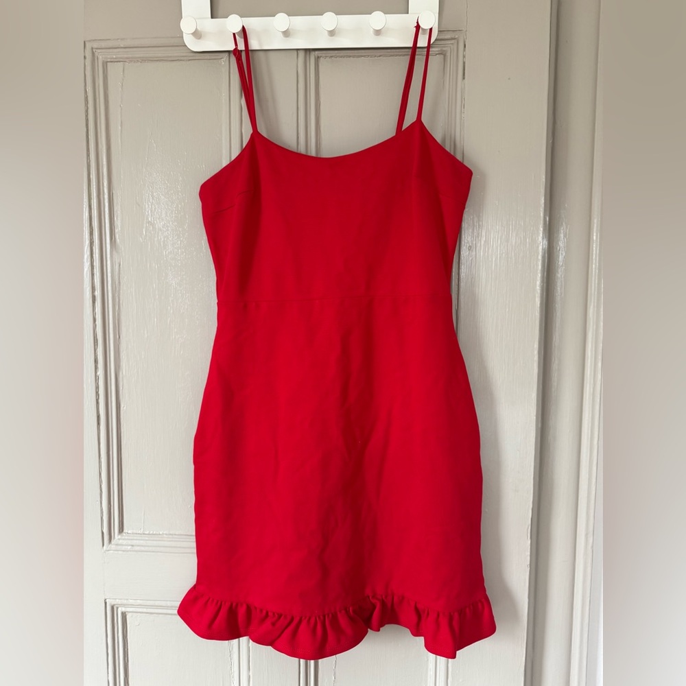 Red Spaghetti Strap Dress